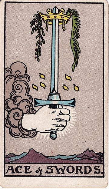 소드 에이스(Ace of Swords) 타로카드