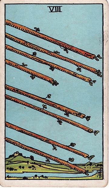 완드 8(Eight of Wands) 타로카드