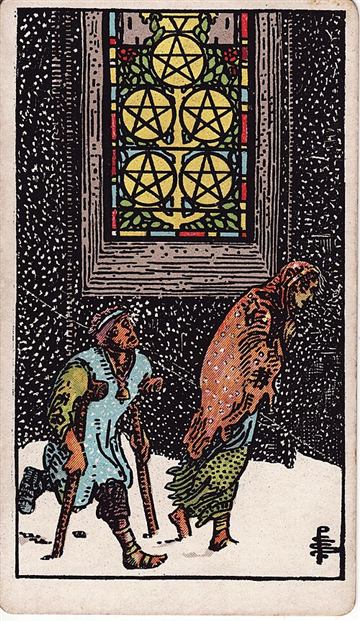 펜타클 5(Five of Pentacles) 타로카드