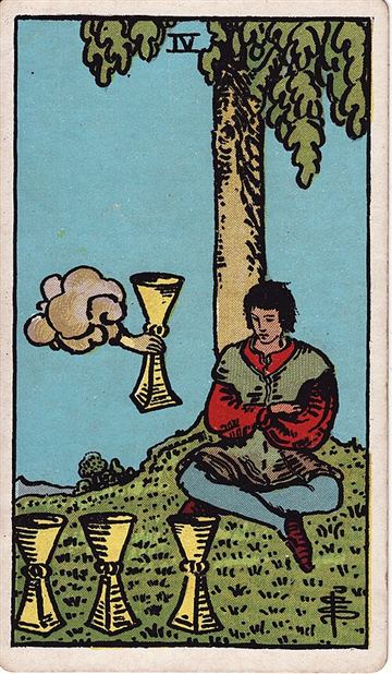 컵 4(Four of Cups) 타로카드