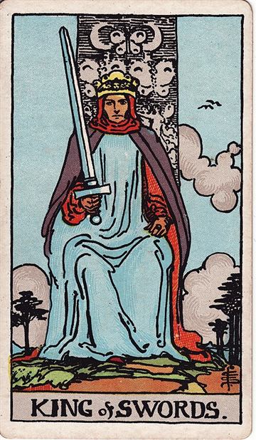 소드 왕(King of Swords) 타로카드