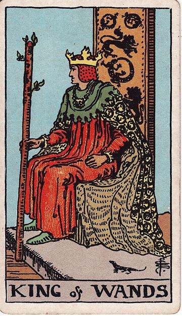 완드 왕(King of Wands) 타로카드