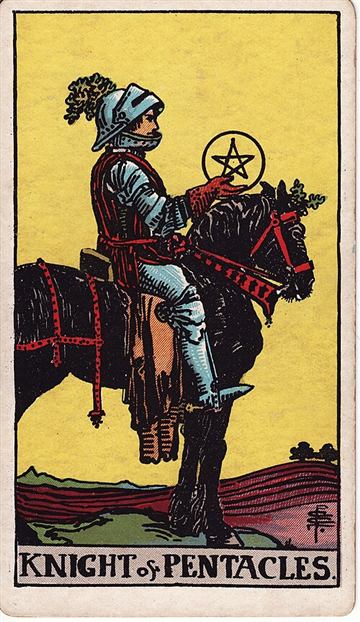 펜타클 기사(Knight of Pentacles) 타로카드