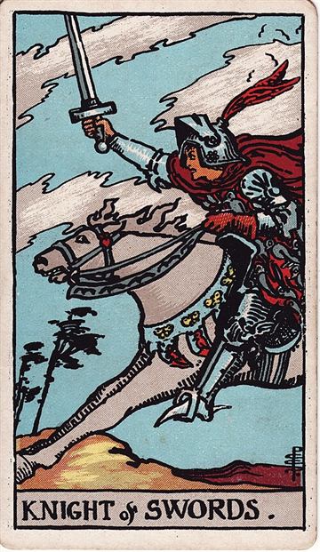 소드 기사(Knight of Swords) 타로카드