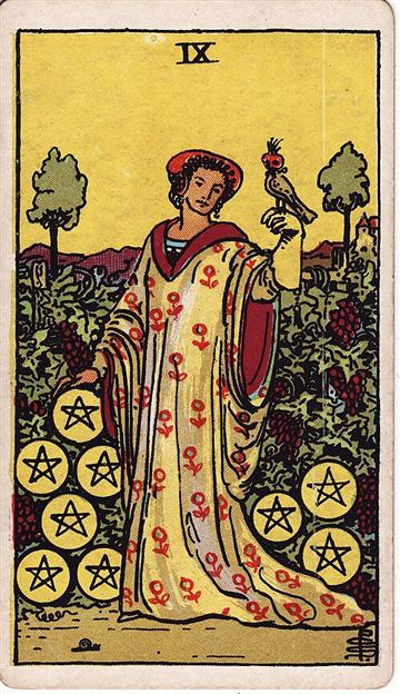 펜타클 9(Nine of Pentacles) 타로카드