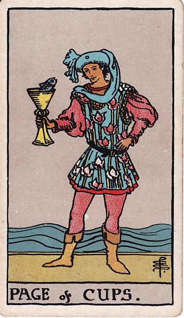 컵 시종(Page of Cups) 타로카드