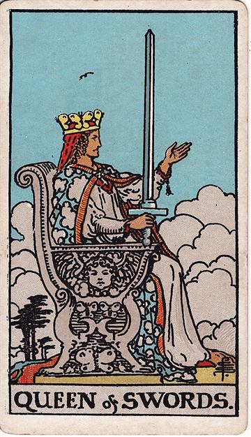소드 여왕(Queen of Swords) 타로카드