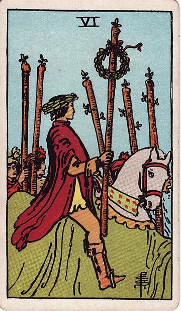 완드 6(Six of Wands) 타로카드