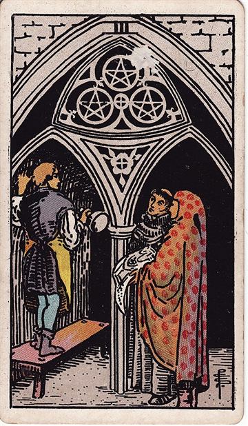 펜타클 3(Three of Pentacles) 타로카드